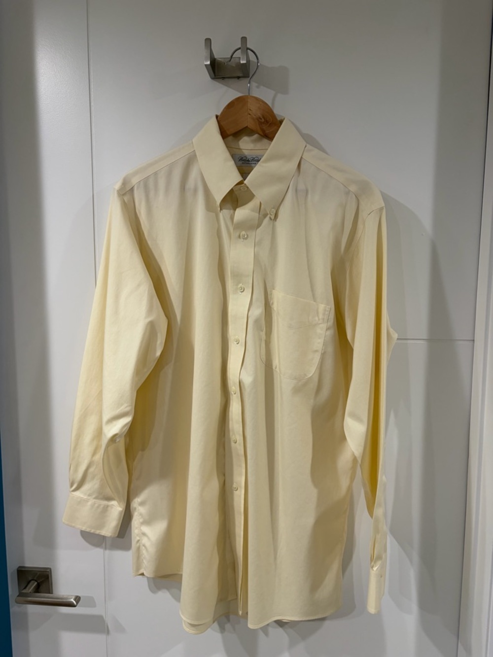 Brooks Brothers Classic Button-Down Shirt in Light Cream, 16-33, worn once.